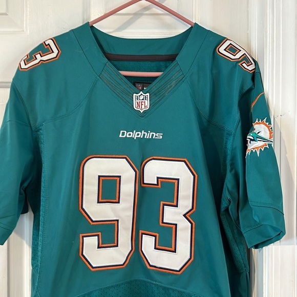 Nike On Field NFL Miami Dolphins Authentic Throwback Jersey #93 Suh Size 44 - Picture 2 of 7